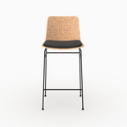 Faro - Set of 2 Central Island Chairs in Natural and Black Material