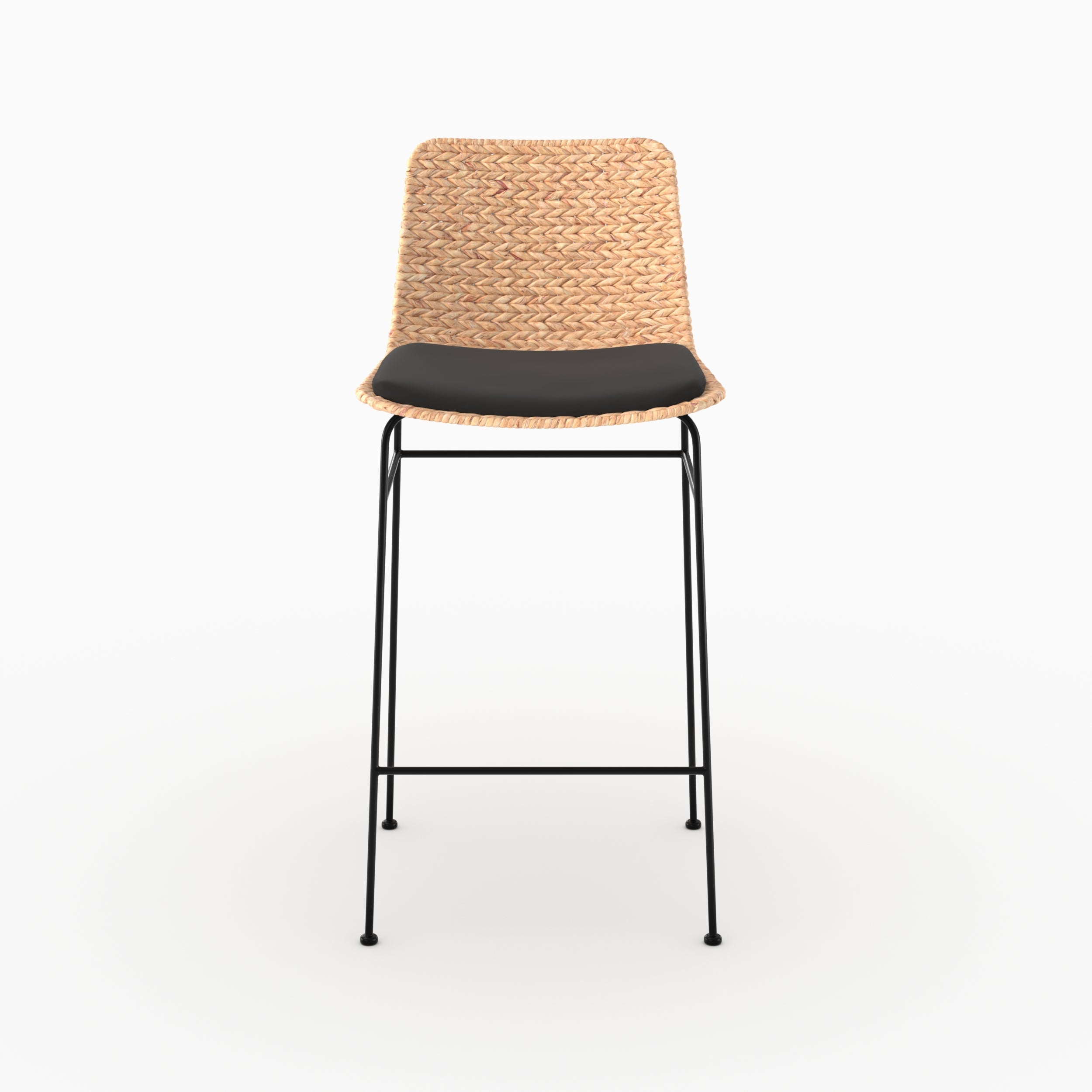 Faro - Set of 2 Central Island Chairs in Natural and Black Material