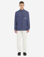 Café Chambray Shirt - Navy