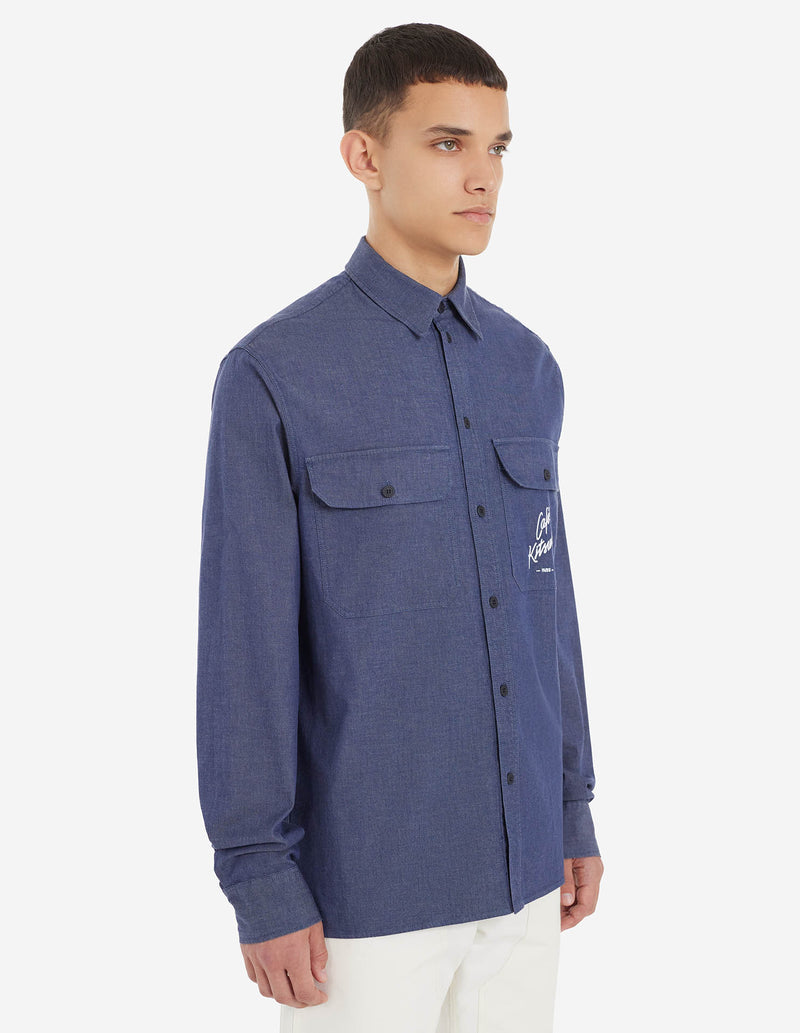 Chemise Café Chambray - Marine