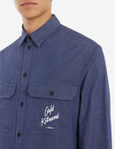 Café Kitsuné - Camisa Café Chambray - Azul Marino