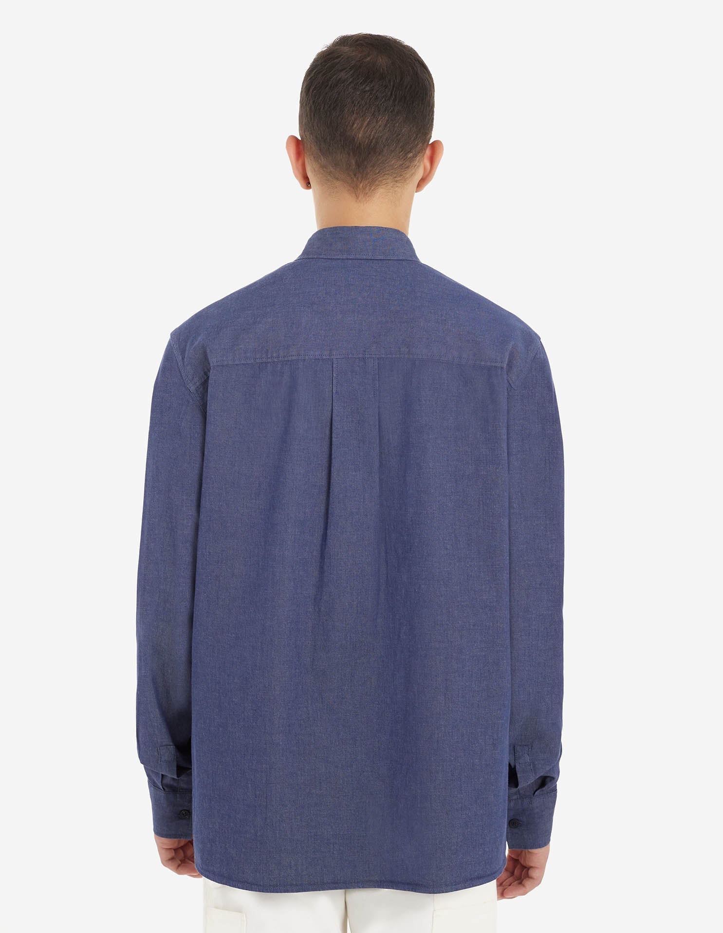 Café Chambray Shirt - Navy