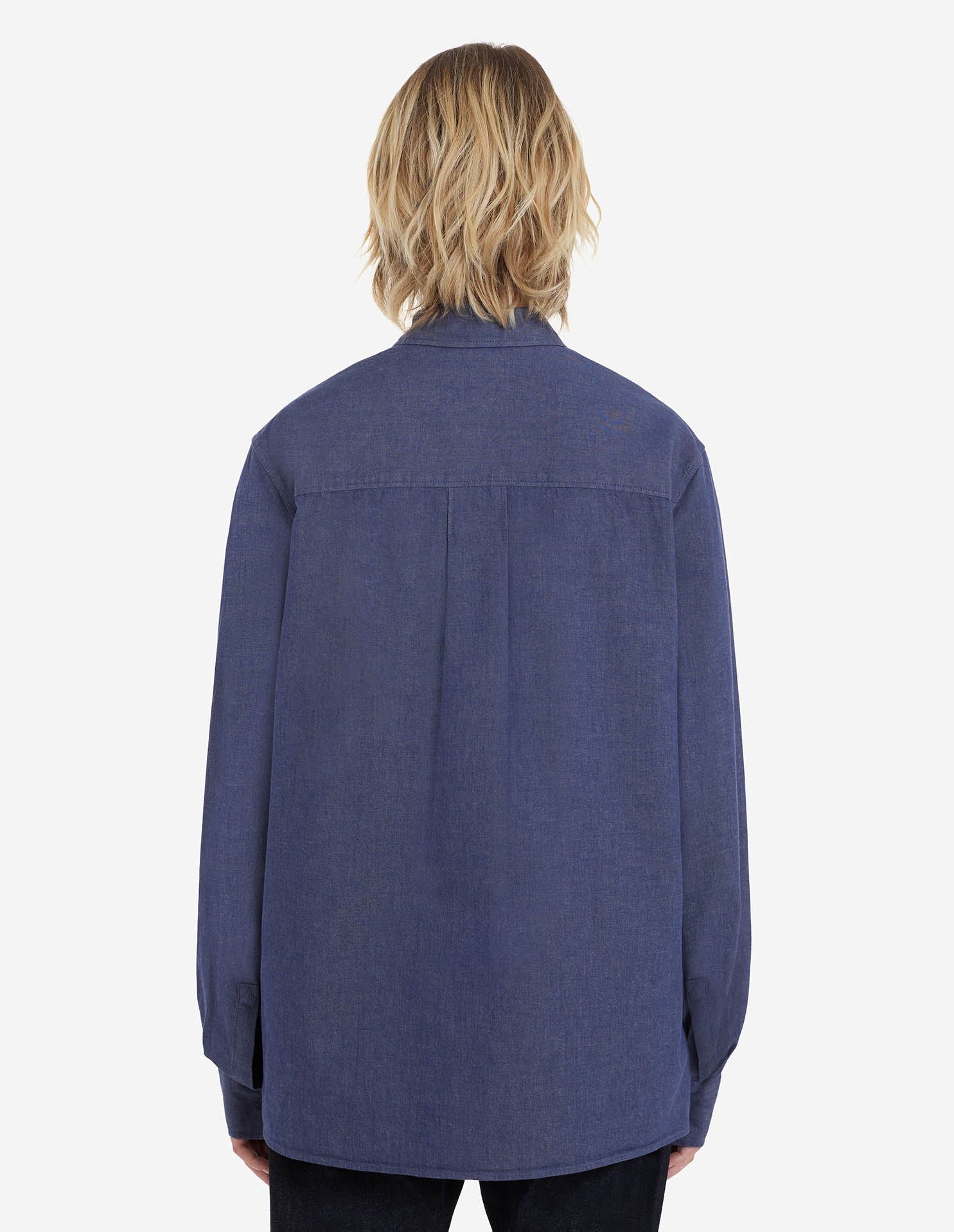Café Chambray Shirt - Navy