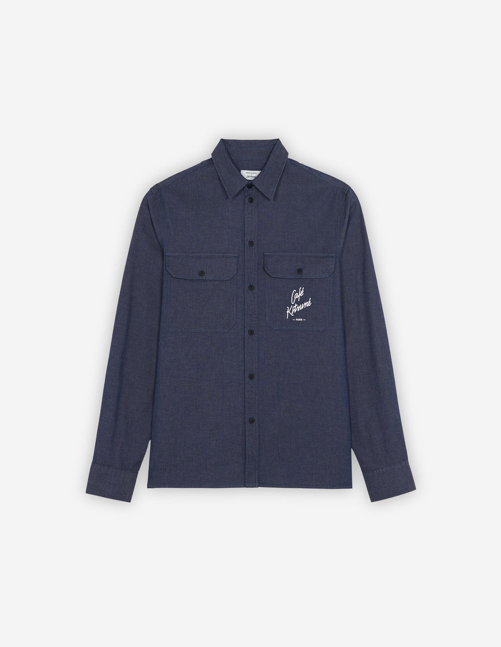 Café Chambray Shirt - Navy