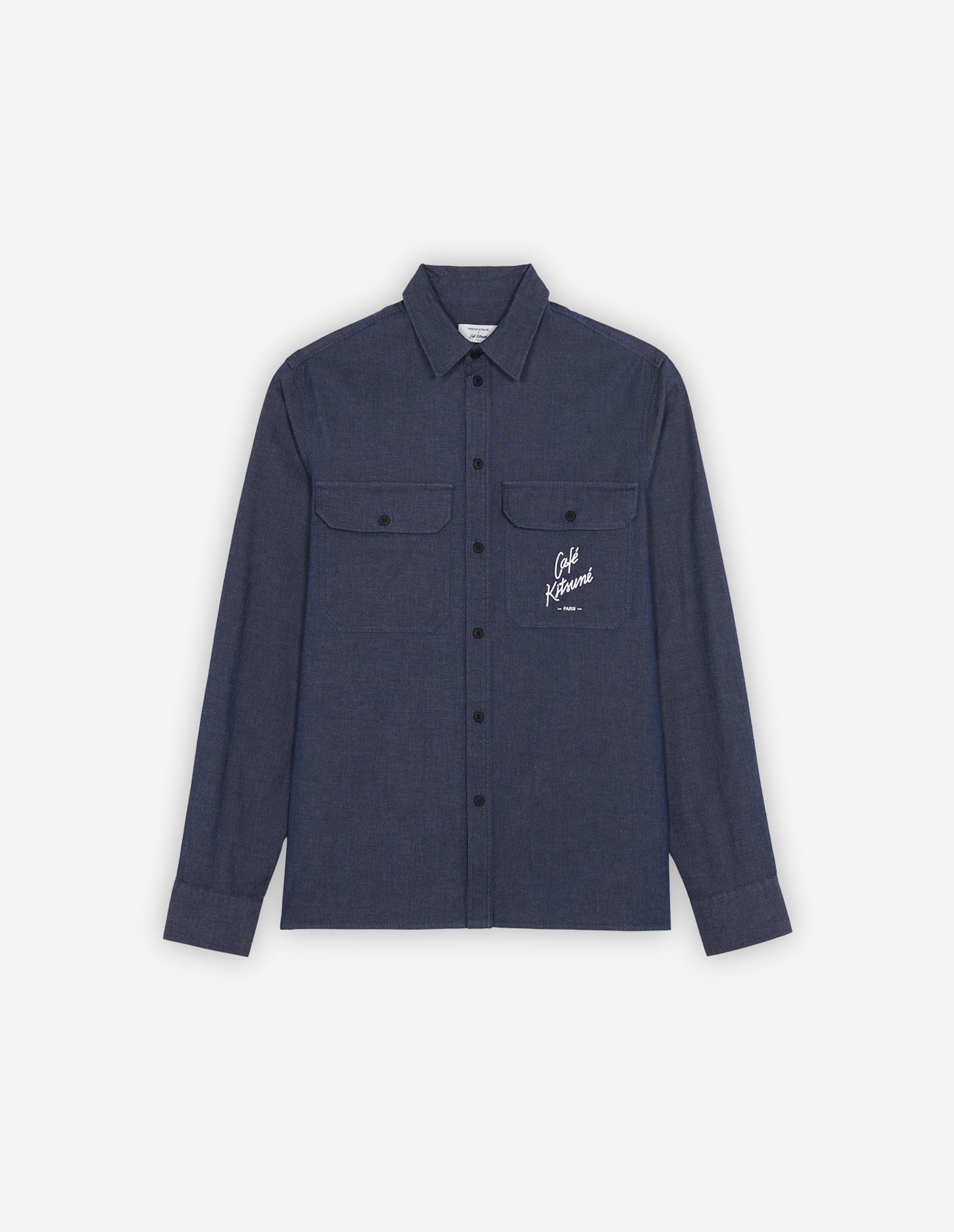 Café Chambray Shirt - Navy