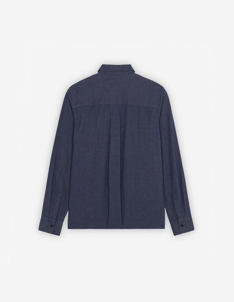 Café Kitsuné - Camisa Café Chambray - Azul Marino