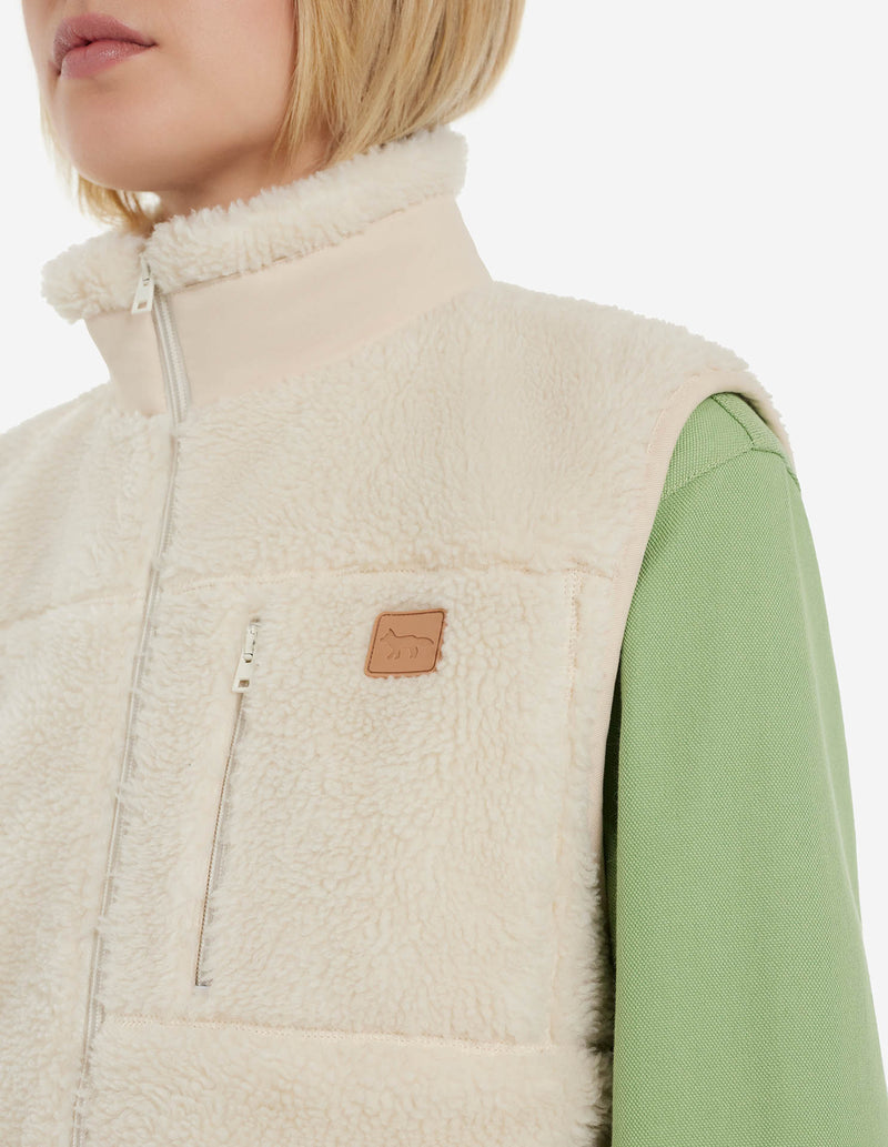 Gilet Café Fleece - Écru