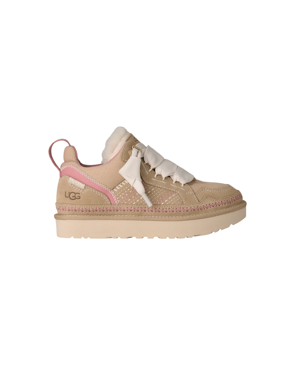Women's UGG Lowmel Meadow Trainers - Sand, Pink