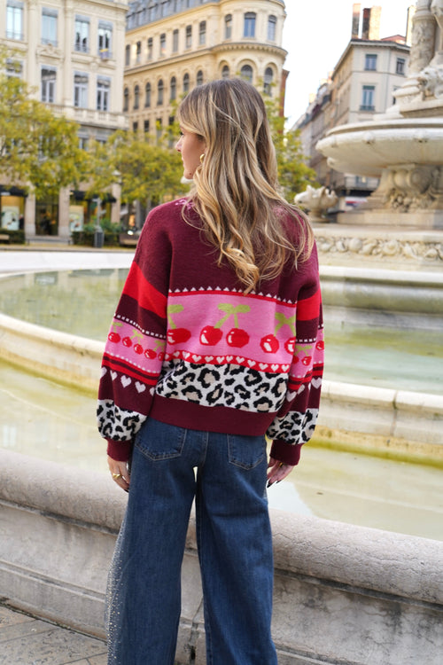 Gilet Cherry On The Cake Bordeaux