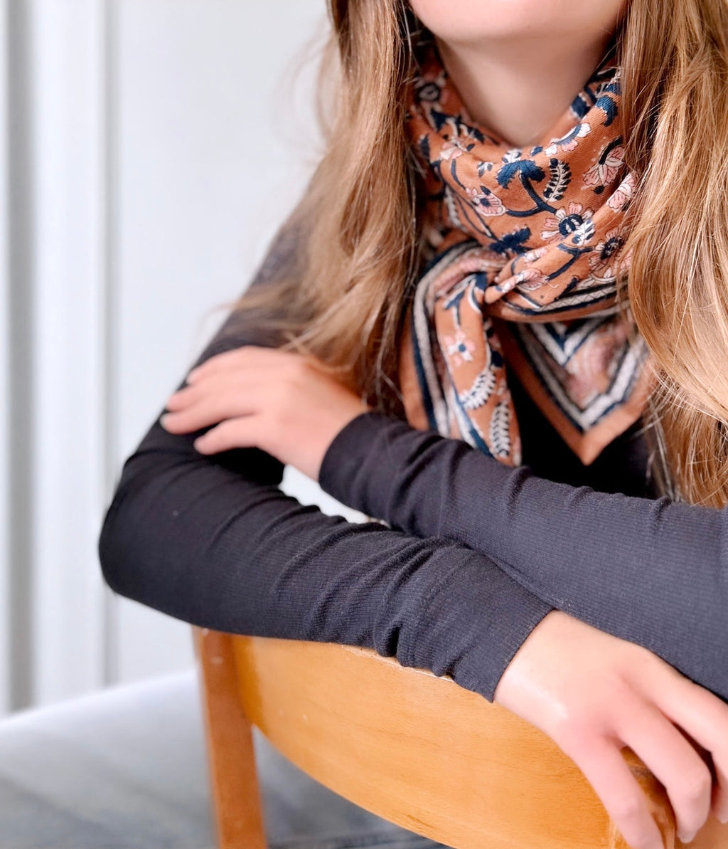 Foulard Adulte Dheli Abricot