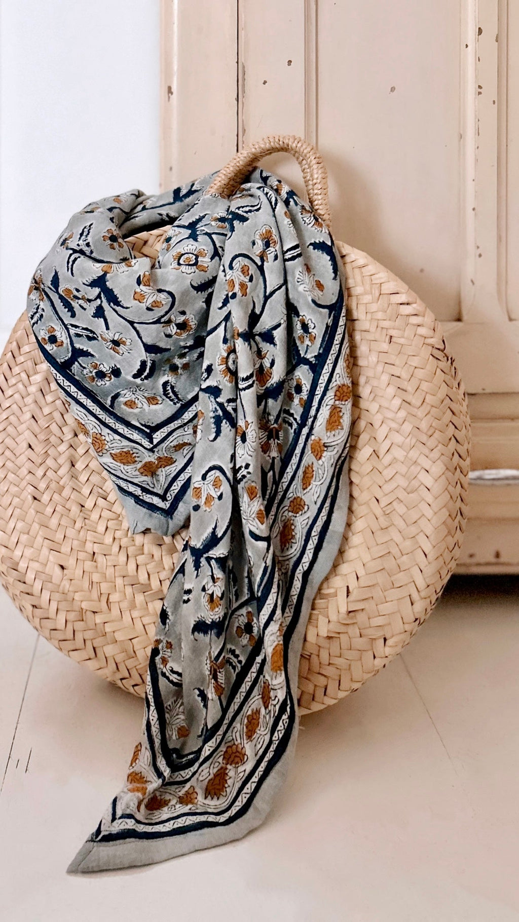 Foulard Adulte Dheli Bleuet