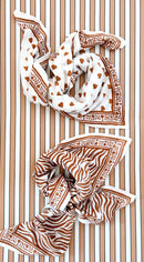 Foulard Adulte Zèbre Camel 100Cm