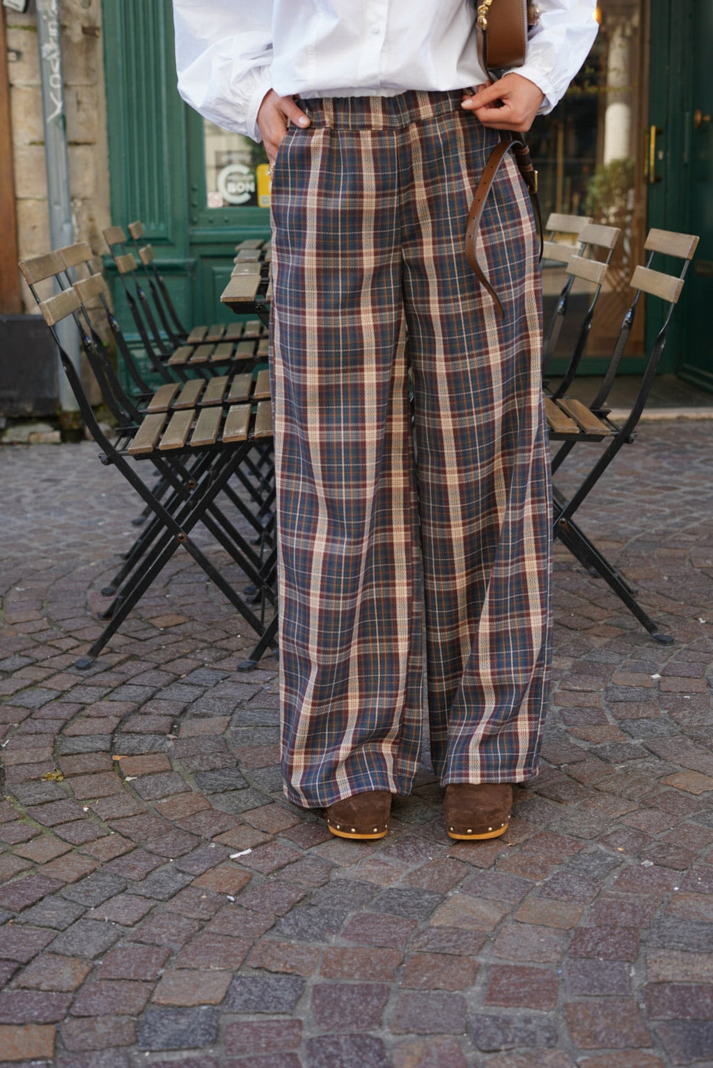Charles Green/Bordeaux Check Trousers