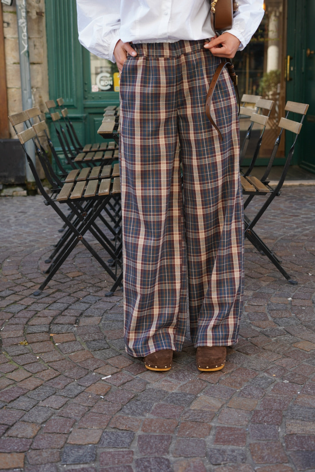 Charles Green/Bordeaux Check Trousers
