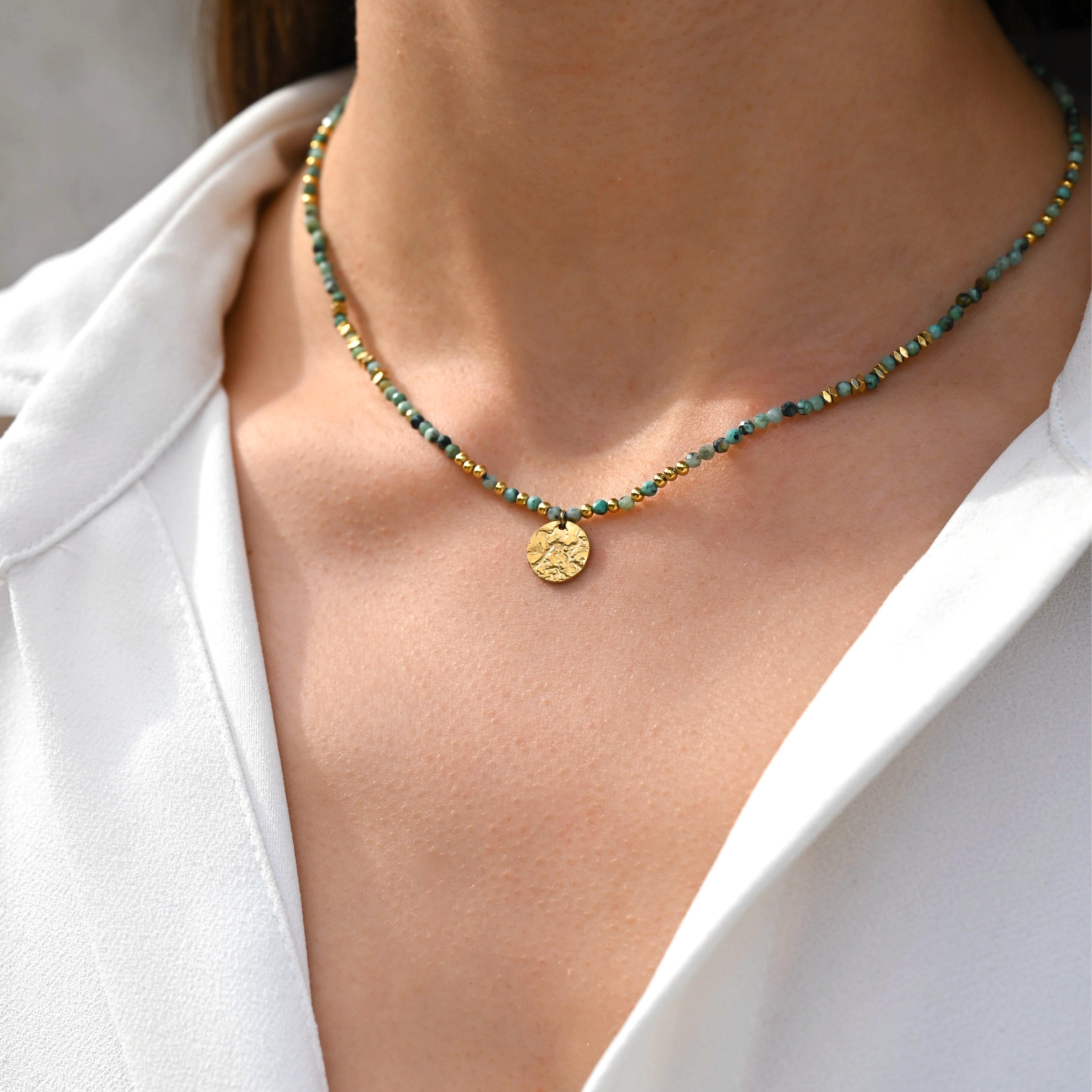 Collier Désert De Pierres Turquoise