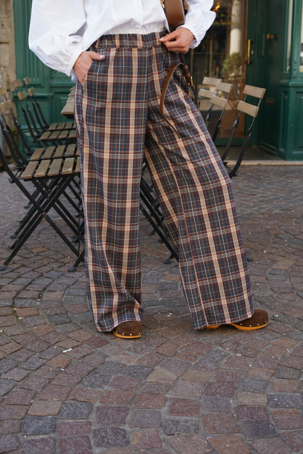 Charles Green/Bordeaux Check Trousers