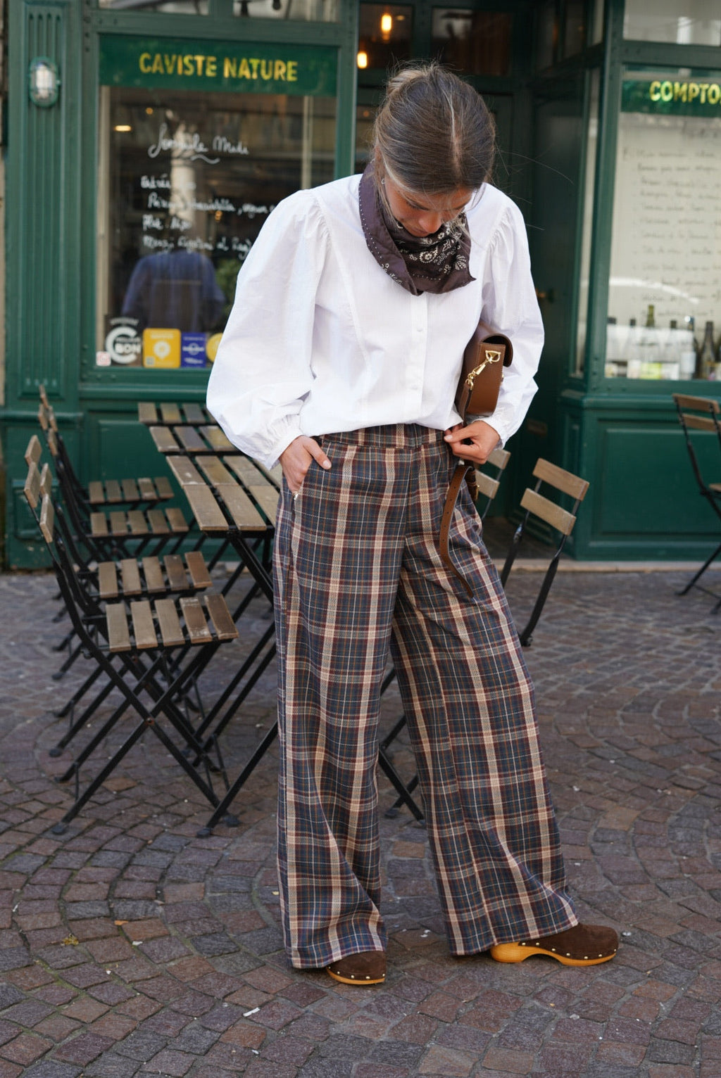 Charles Green/Bordeaux Check Trousers