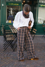 Charles Green/Bordeaux Check Trousers