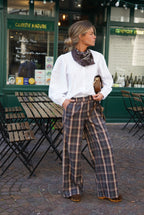 Charles Green/Bordeaux Check Trousers
