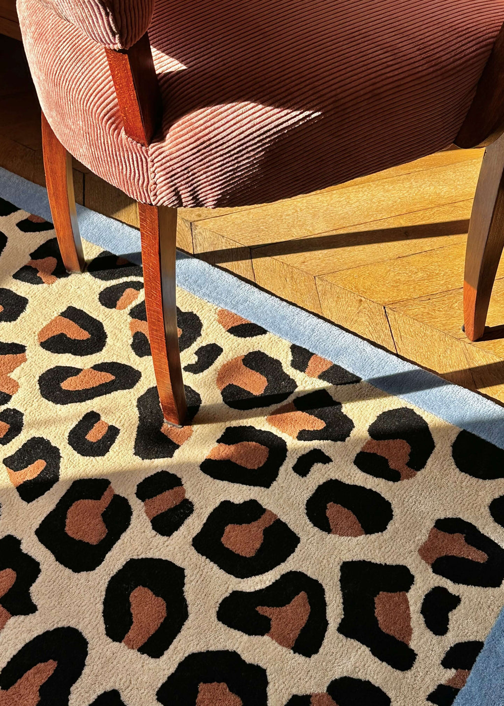 Blue Léopard - Tapis - Laine