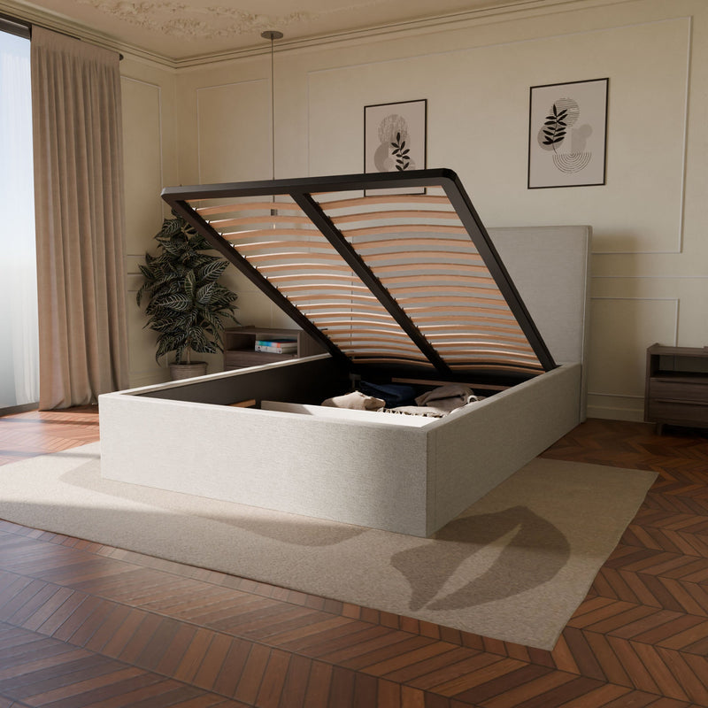 Pack - Ensemble Lit Coffre & Matelas À Mémoire De Forme - Jade - 26Cm