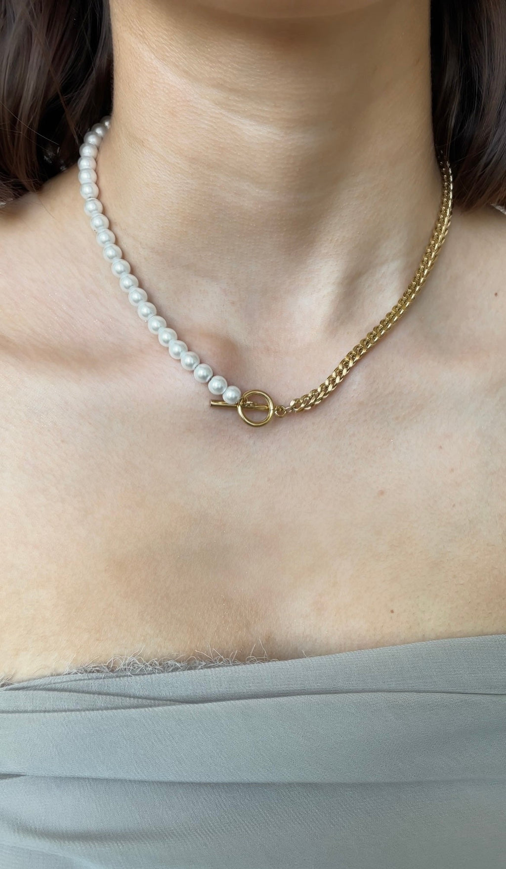 Collier Pearl X Chain