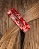 Barrette Rectangle - Rouge