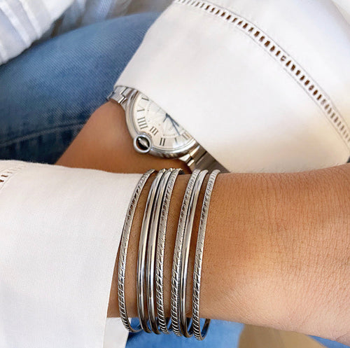 Lot De 7 Bracelet Chicana Argent