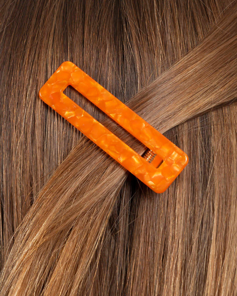 Barrette Rectangle - Orange