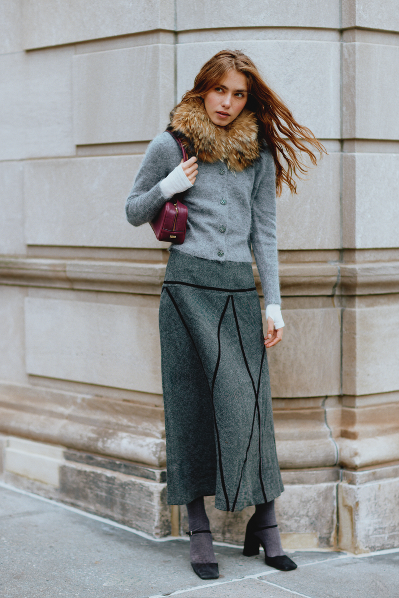 Jupe Losange Shetland Anthracite