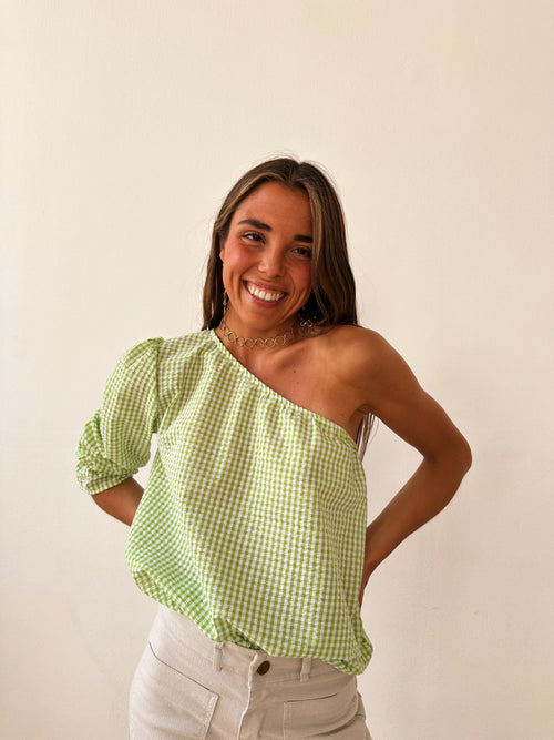 Top Inés Vichy Green