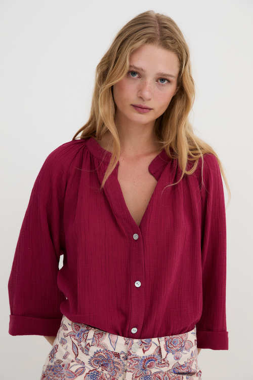 Blouse Molli Froissé Cerise