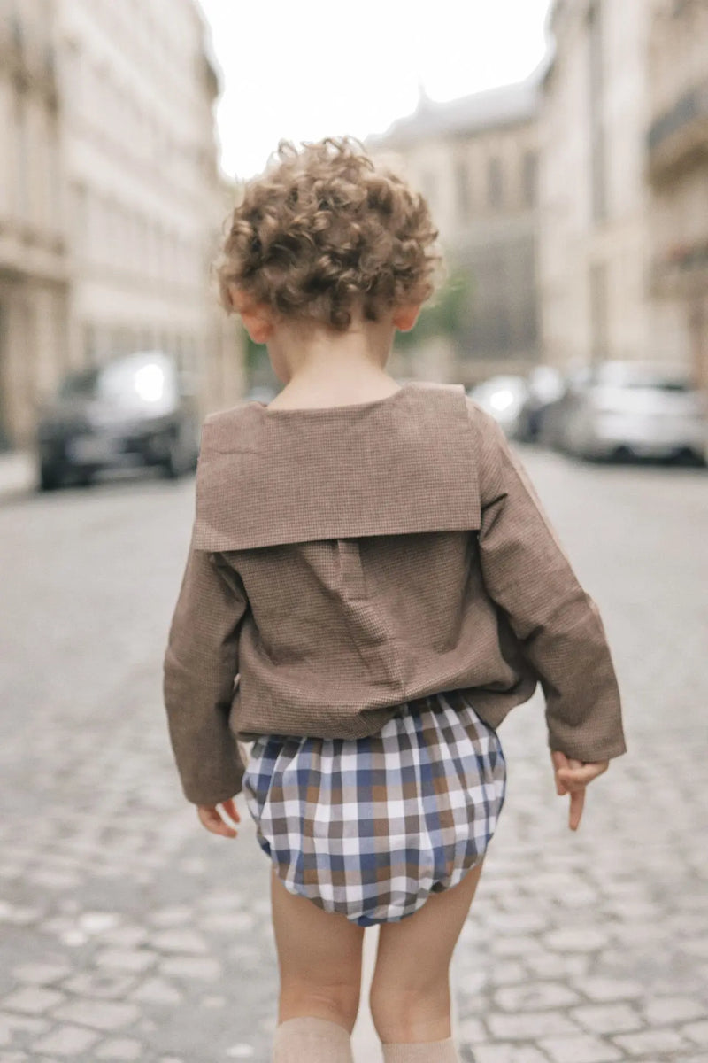 Blouse Monceau - Marron Pied - De - Poule