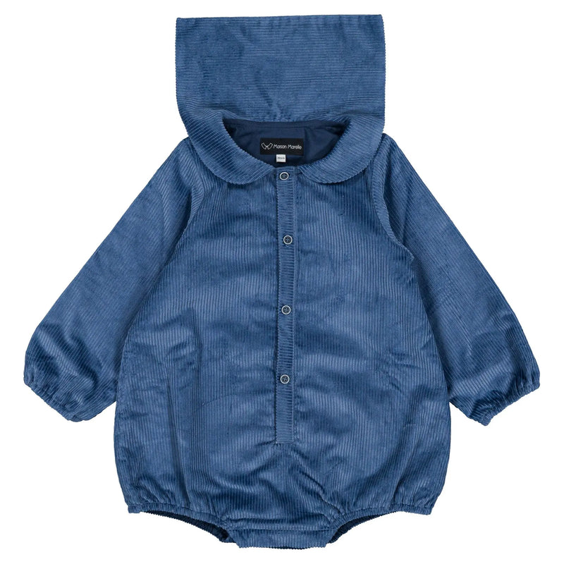 Barboteuse Hoche - Velours - Bleu