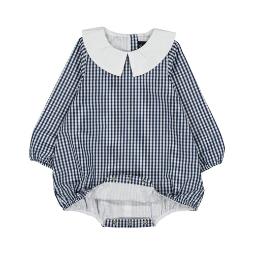 Barboteuse Raphael - Vichy - Bleu & Blanc