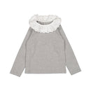 T-Shirt Vavin - Col Avec Broderie - Gris