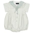 Barboteuse Roi - Rayures Menthe