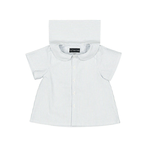 Blusa Monceau - Rayas Azul Claro