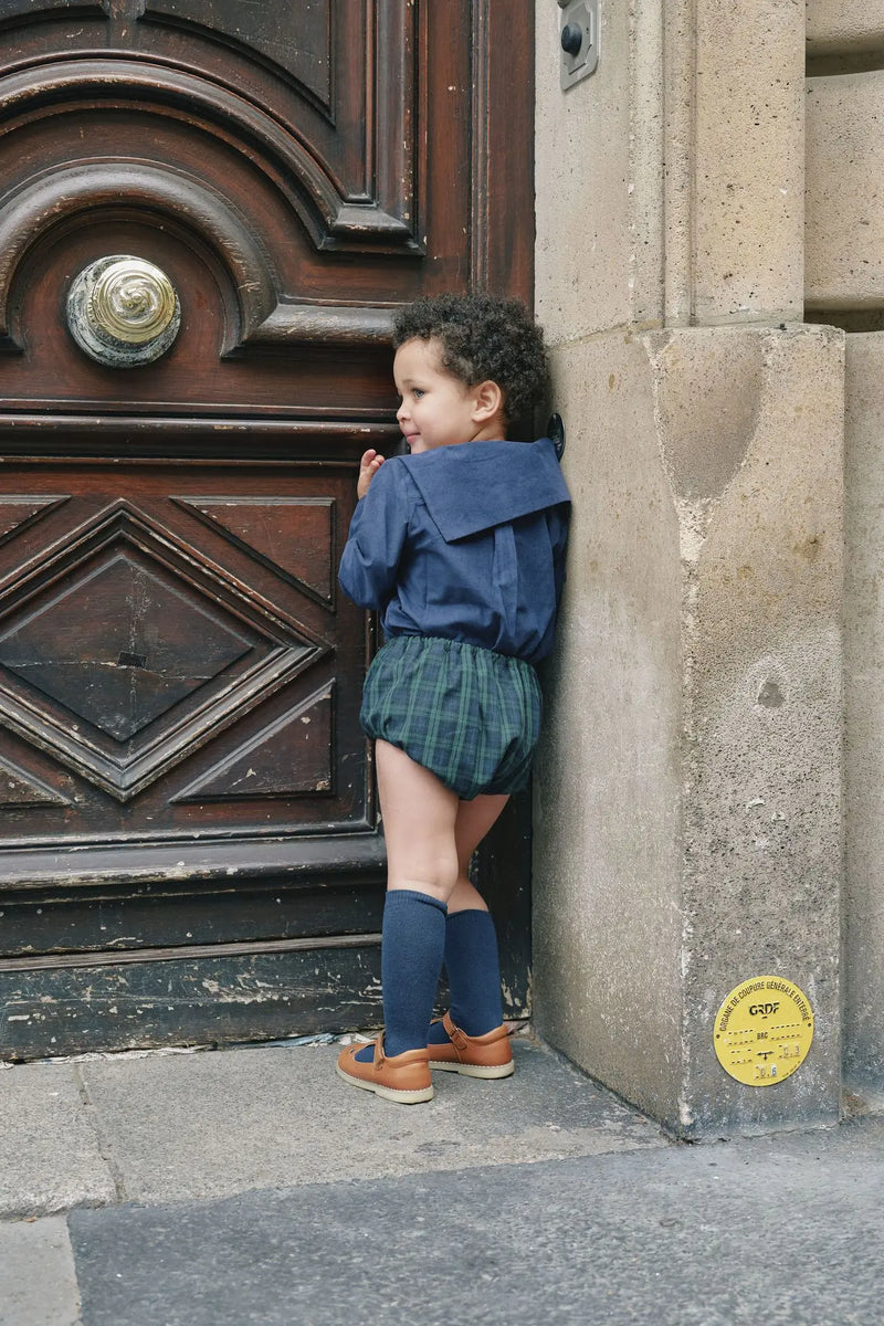 Blouse Monceau - Velours Bleu