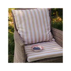 Coussin D’assise pour Jardin - Rayures Beige
