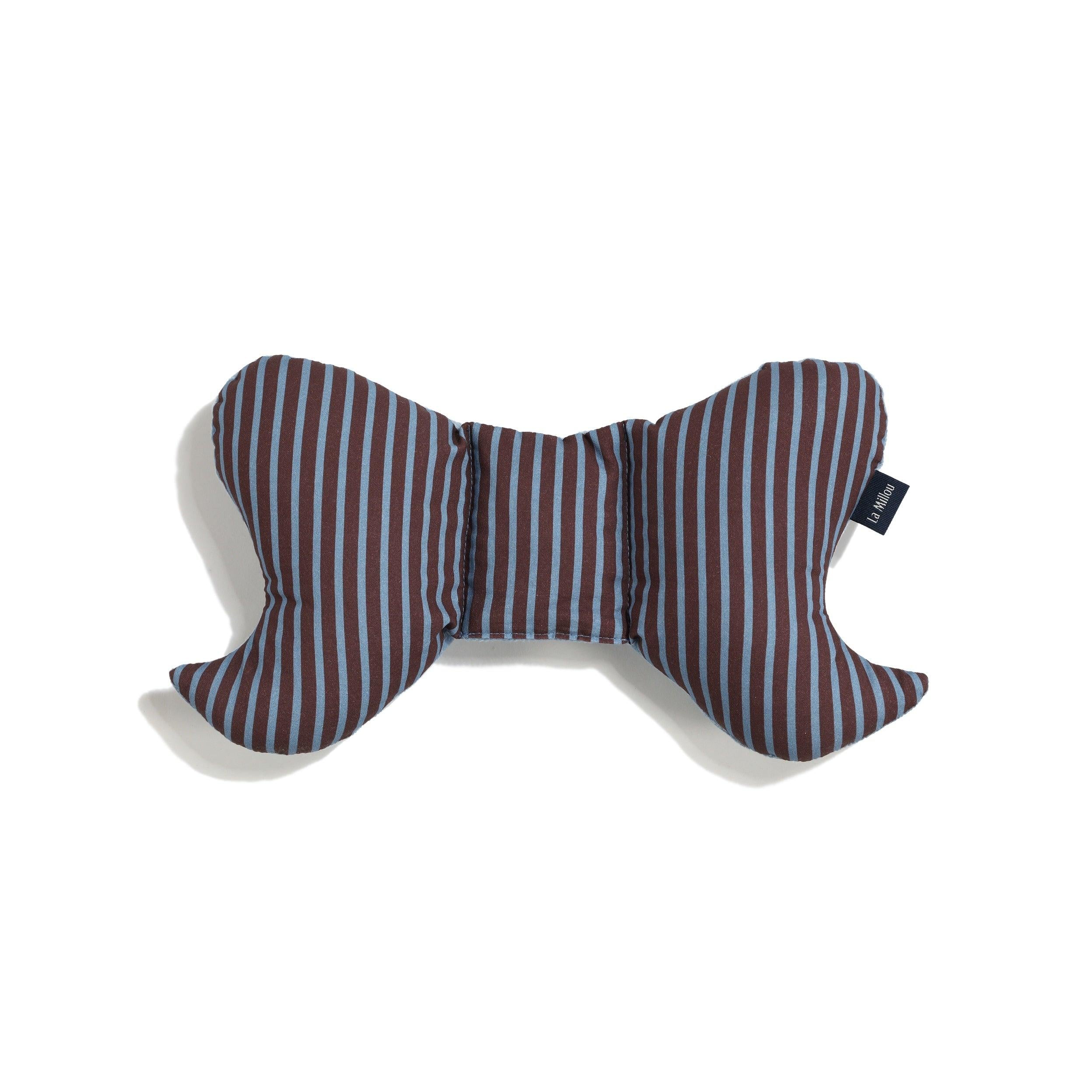 Coussin Angel's Wings Coton Velvet - Rayures Bleu