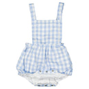 Barboteuse Marais - Double Gaze Vichy Bleu