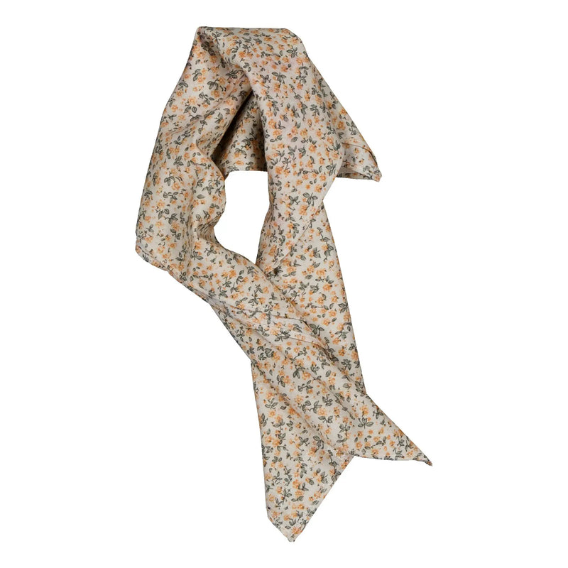 Foulard Vendôme - Fleurs Camel &Vert
