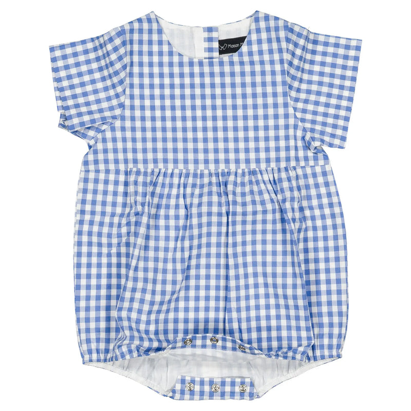 Barboteuse Bourse - Vichy Bleu Azur