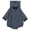 Bac Romper - Navy Striped