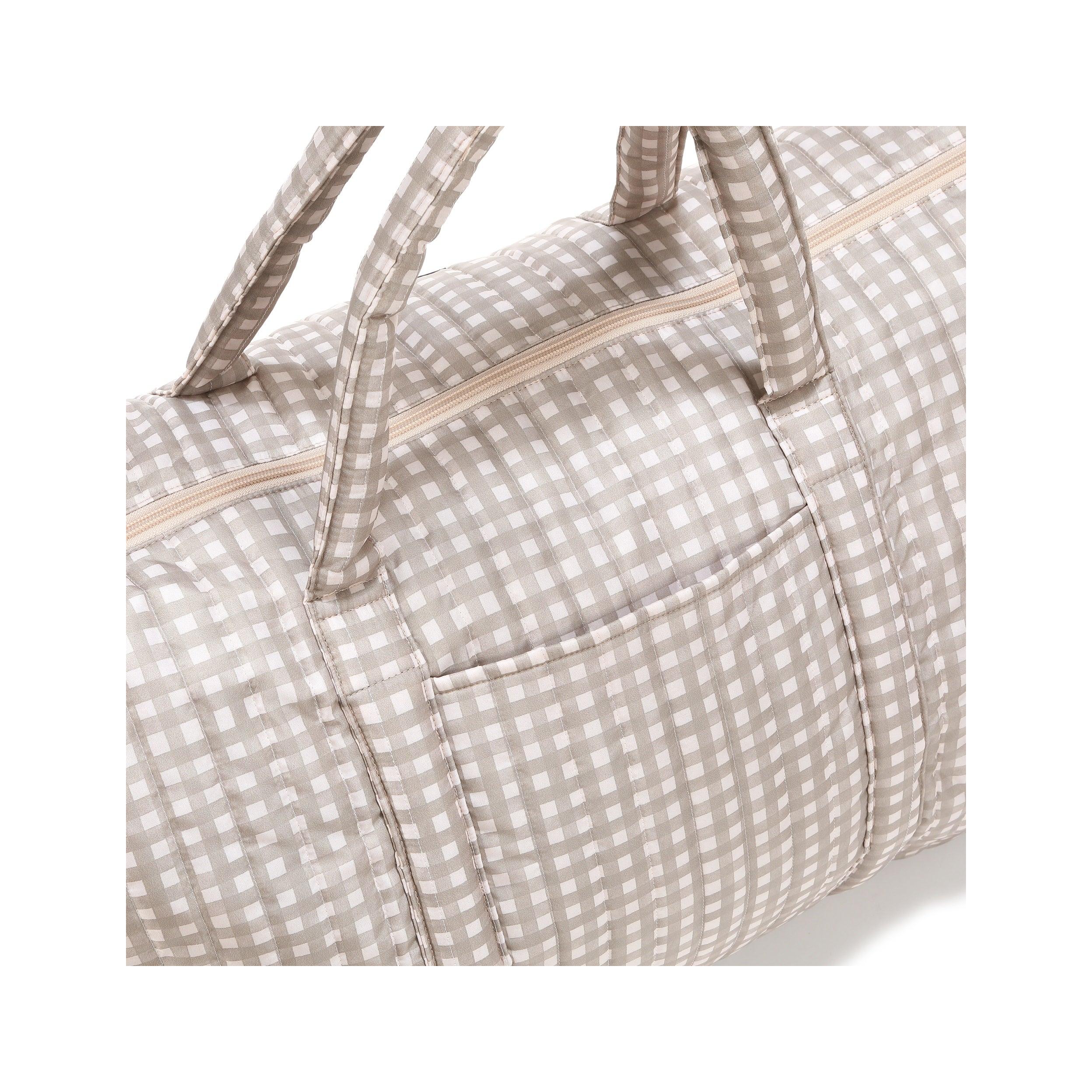 Sac Weekend Nylon - Beige Vichy