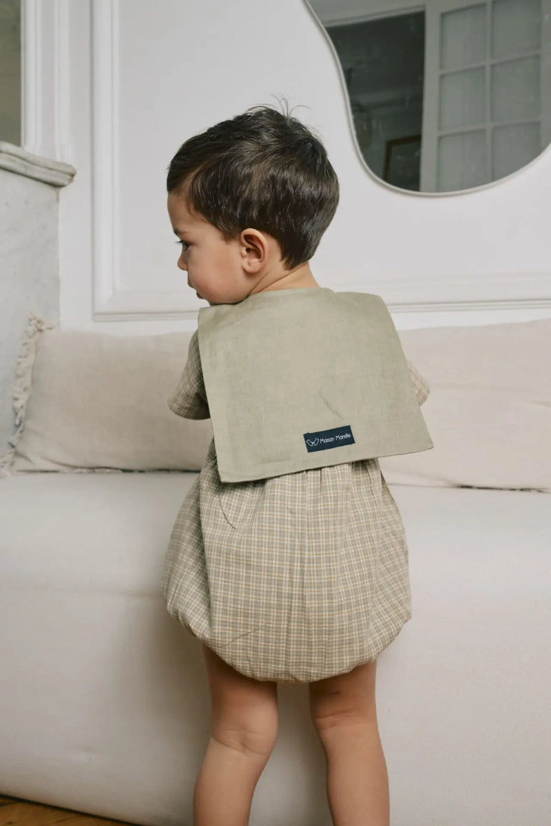 Barboteuse Bac - Carreaux Vert Sauge