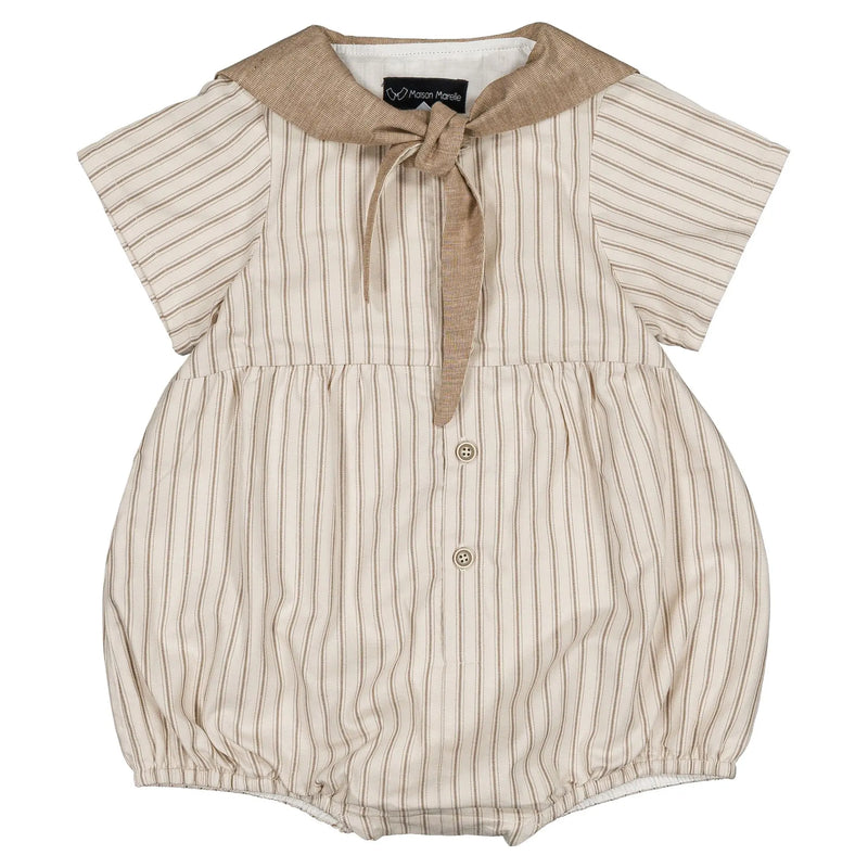 Barboteuse Cambon - Rayures Sable
