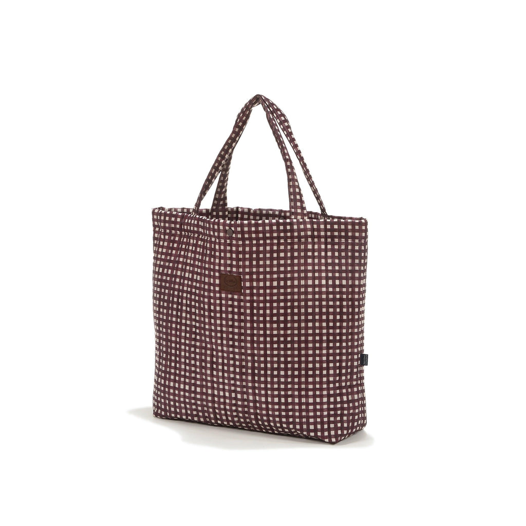 Sac Shopper en Nylon - Bordeaux Vichy