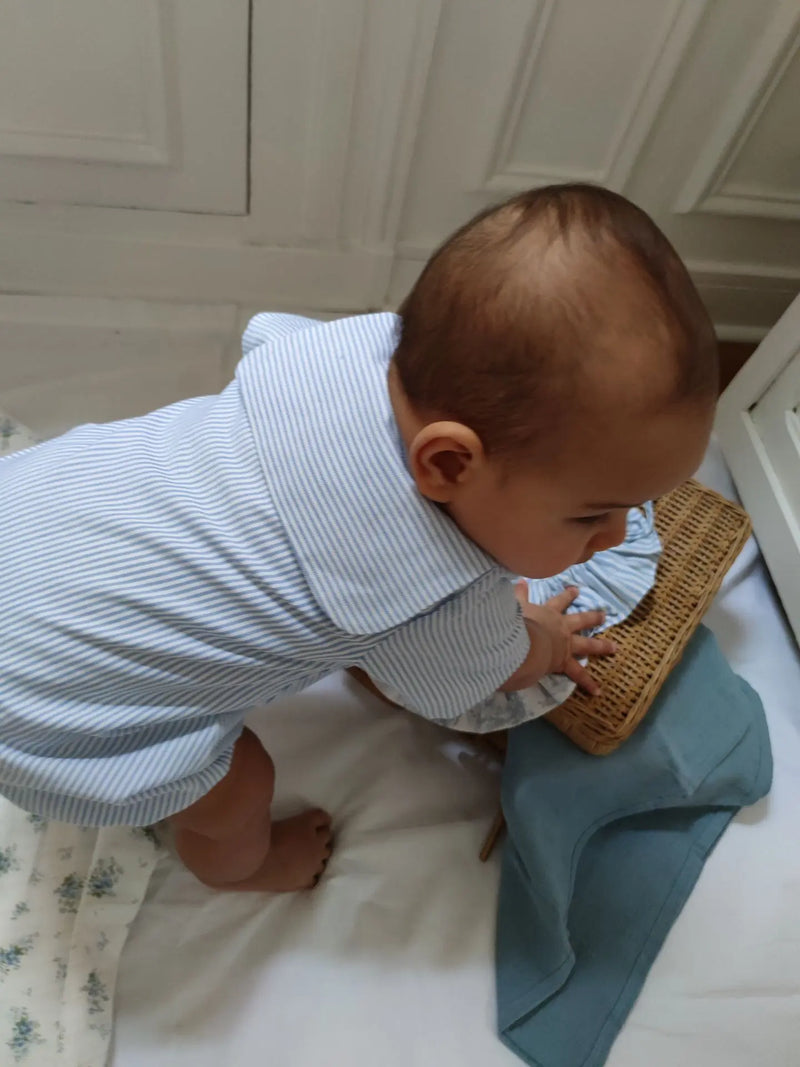 Barboteuse Hoche - Rayures Bleues